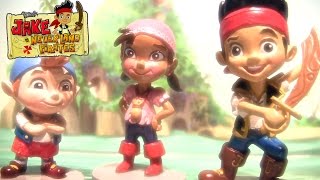 Disney Jr 🌴 Jake and the Never Land Pirates 🌴 Jake Izzy Cubby  Disney Store Figure Play Set [upl. by Poock839]