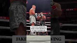 JAKE PAUL SHOWING MIKE TYSON RESPECT IN THE LAST Round miketyson jakepaul loganpaul Netflix [upl. by Nnawaj]