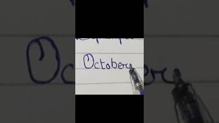 Learn English Calligraphy  October Calligraphy  calligraphy sketching [upl. by Ymmot396]