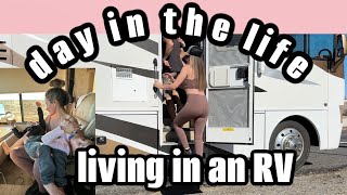 DAY IN THE LIFE  LIVING IN AN RV WITH 2 KIDS [upl. by Lehcem]