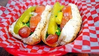 How to build a Chicago Style Hot Dog Chicago Hot Dog Recipe [upl. by Wilkinson]