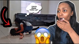 PASSED OUT PRANK ON WIFE [upl. by Nosnirb]