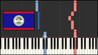 Belize National Anthem  Land Of The Free Piano Tutorial [upl. by Danita88]