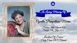 Funeral Tribute Service Of Cyrilla Pampellone Marin [upl. by Laekim30]