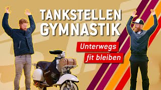 Fit auf der Vespa amp Lambretta  TANKSTELLENGYMNASTIK mit Jan [upl. by Ahtanaram]