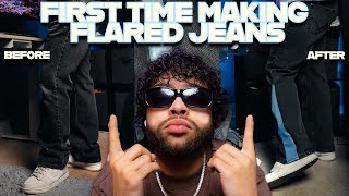 How to Make Flare Jeans Perfectly on Your First Try kinda [upl. by Delmor417]