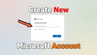 How to create a new microsoft account 2024 [upl. by Gnehc]