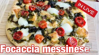 FOCACCIA MESSINESE IN LIVE ricetta siciliana originale [upl. by Kcirddahc]