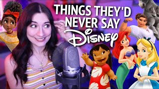 Things Disney Characters Would NEVER Say  Voice Impressions Challenge [upl. by Ianej]