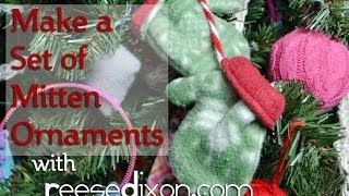 Christmas DIY Pair of Mittens Ornament [upl. by Elwira]