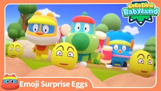 😍Emoji Surprise Eggs  Learn Numbers w GoGo Dino Babyland 🔢  Cartoons for Kids  Education Videos [upl. by Amihc]