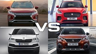 Mitsubishi Eclipse vs Jaguar EPace vs Skoda Karoq vs Peugeot 3008 [upl. by Liarret]