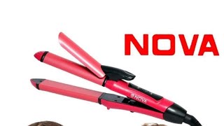 Nova 2 in 1 straightener and curler  2 in one hair straightener curler trending flipkart brand [upl. by Tonina]