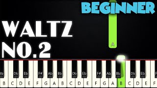 Waltz No 2  Dmitri Shostakovich  BEGINNER PIANO TUTORIAL  SHEET MUSIC by Betacustic [upl. by Zins378]