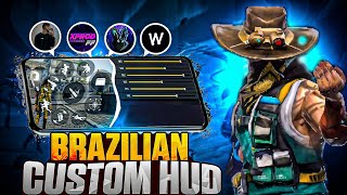 BRAZILIAN🇧🇷CUSTOM HUD FREE FIRE FASTEST 3 FINGER HUD  3 FINGER SUPER MOVEMENT CUSTOM HUD  MALIK FF [upl. by Eelatan]