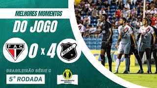 FERROVIÁRIO 0 X 4 ABC  5° RODADA  BRASILEIRÃO SÉRIE C 2024 [upl. by Hatnamas415]