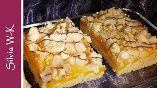 PfirsichStreuselkuchen  Blechkuchen  Obstkuchen [upl. by Hedve]