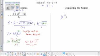 Solving Non Factorable Quadratics A2CC [upl. by Eixirt792]