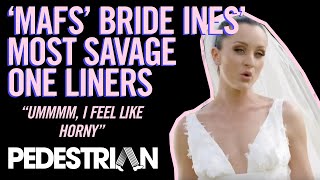 MAFS Bride Ines Most Savage One Liners  PEDESTRIANTV [upl. by Asserrac369]