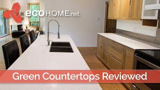 Green Countertops for LEED homes  Cosentino recycled quartz counters  ecoHOME Product Review [upl. by Rooker]