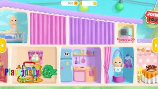 Fun Baby Care Kids Game Sweet Baby Girl Doll House Baby Care Dress Up Time Games By TutoTOONS [upl. by Eirac]