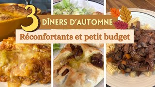 3 dîners que je mange chaque semaine en automne [upl. by Odnarb267]