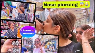 Navya ne Nose piercing karvai 👃😭  Diwali shopping with Family 😂🤍  Rashika Sachdeva [upl. by Lenci]