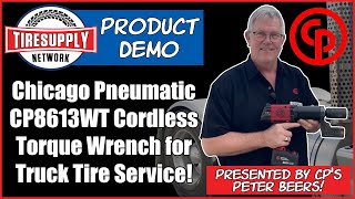 Chicago Pneumatic CP8613WT Cordless Torque Wrench for Truck Tire Service  Product Demo [upl. by Aenad]