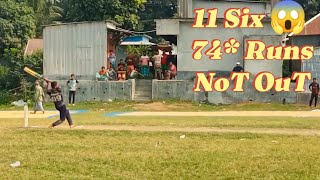 74 Runs NoT OuT from just 27 Balls 11 Big Six amp 1 Four  Sixer Anamul  Tap Tennis Cricket Bangla🏏 [upl. by Vasilis9]