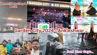 Garden City Navratri Ankleshwar 2024  Purva Mantri In Ankleshwar Garden City Me Barish navratri [upl. by Annabella685]