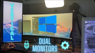 How to set up MULTIPLE monitors with a vertical display [upl. by Nesilla]