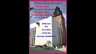 Andacht zum Buß und Bettag am 16112022 um 1900 Uhr LIVE in der Stadtkirche HeringenWerra [upl. by Yesor]