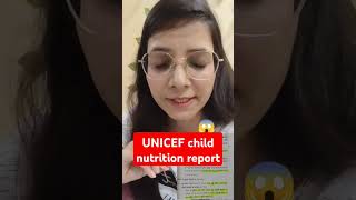 UNICEF child nutrition report shocking fact 😱😱💔💔exam uppscpre2024 upsc motivation [upl. by Wein]