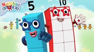 Numberblocks  Maths Partitioning Skills  Lets find numbers inside other numbers Five to Ten [upl. by Ardnassela203]