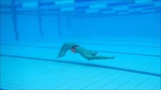 25m Underwater Backstroke Kick Multi Angle [upl. by Aran193]