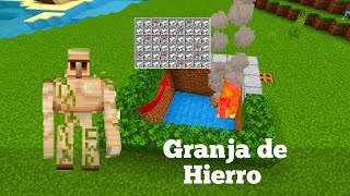 Granja de hierro super facil Minecraft Bedrock 120 [upl. by Hermy210]