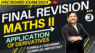 MATHS FINAL REVISION LEC 3 AOD  HSC BOARD EXAM 2024 MAHARASHTRA  hsc2024  Dinesh Sir [upl. by Nilrah]