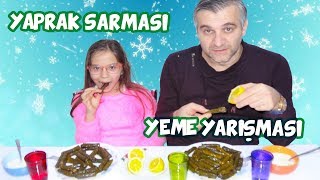 YAPRAK SARMASI YEME YARIŞMASI Yenilen Limon Suyu içer Eğlenceli Çocuk Videosu [upl. by Naiviv61]