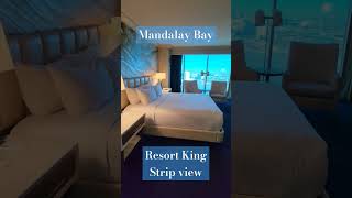 Room tour in 60 seconds  Mandalay Bay resort king strip view vegas roomtour onetake mandalaybay [upl. by Ssecnirp]