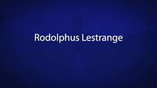 How to pronounce Rodolphus Lestrange  Harry potter characters [upl. by Debbee230]