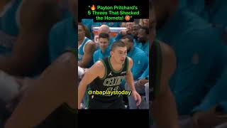 ⚡️ Payton Pritchards 5 Unbelievable Threes vs Hornets 🔥 [upl. by Idroj]