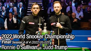 2022 World Snooker Championship Final Ronnie OSullivan vs Judd Trump Full Match 44 [upl. by Addia229]