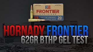 556x45mm Clear Ballistics Gel Test Hornady Frontier 75gr BTHP FR320 [upl. by Nolava]