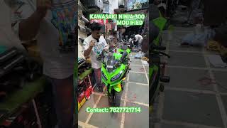 KAWASAKI NINJA 300 Modified at RAJU BHAI SKD  rajubhaiskd [upl. by Aitercal]