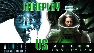 Aliens Colonial Marines vs Alien Isolation Gameplay [upl. by Aneen538]