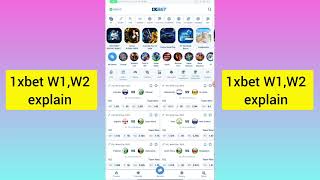 W1 or W2 kya hai 1xbet mein  what is W1 W2 in 1xbet  w1 and w2 in 1xbet [upl. by Bourque]