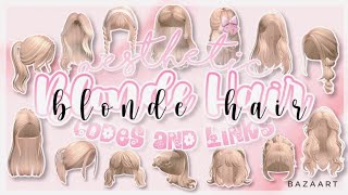 NEW Blonde Hair Codes and Links  Cottagecore Aesthetic  Roblox Bloxburg [upl. by Eceirahs160]