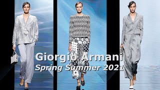 Giorgio Armani  the short review of the fashion collection spring summer 2021 [upl. by Gretchen810]