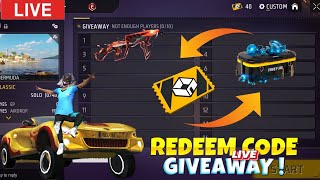 🔴 Free Fire Live Redeem code Giveaway 😱  Team code Giveaway 🔥 [upl. by Jr]