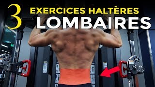 3 EXERCICES HALTÈRES POUR SE MUSCLER LES LOMBAIRES [upl. by Bowers]